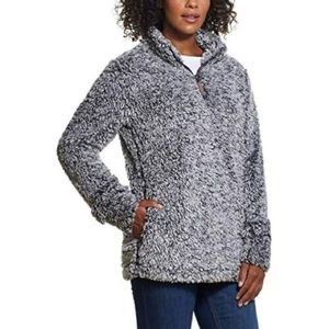 Weatherproof Vintage Women's 1/4 Zip Faux Fur Cozy Fleece Jacket